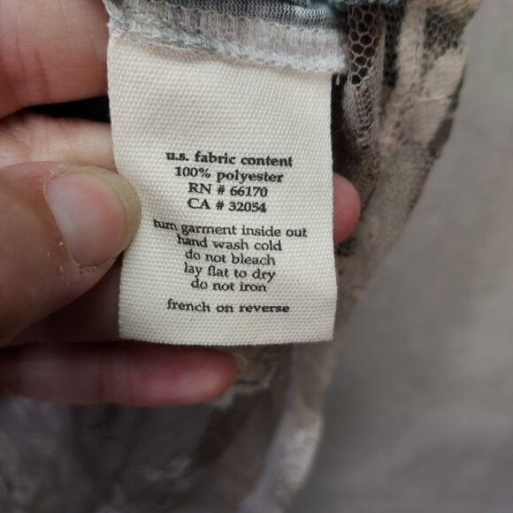 Silence + Noise Tank Top Women's Sm Lace Back Blue Sleeveless Tunic Sheer Boho - Picture 4 of 9